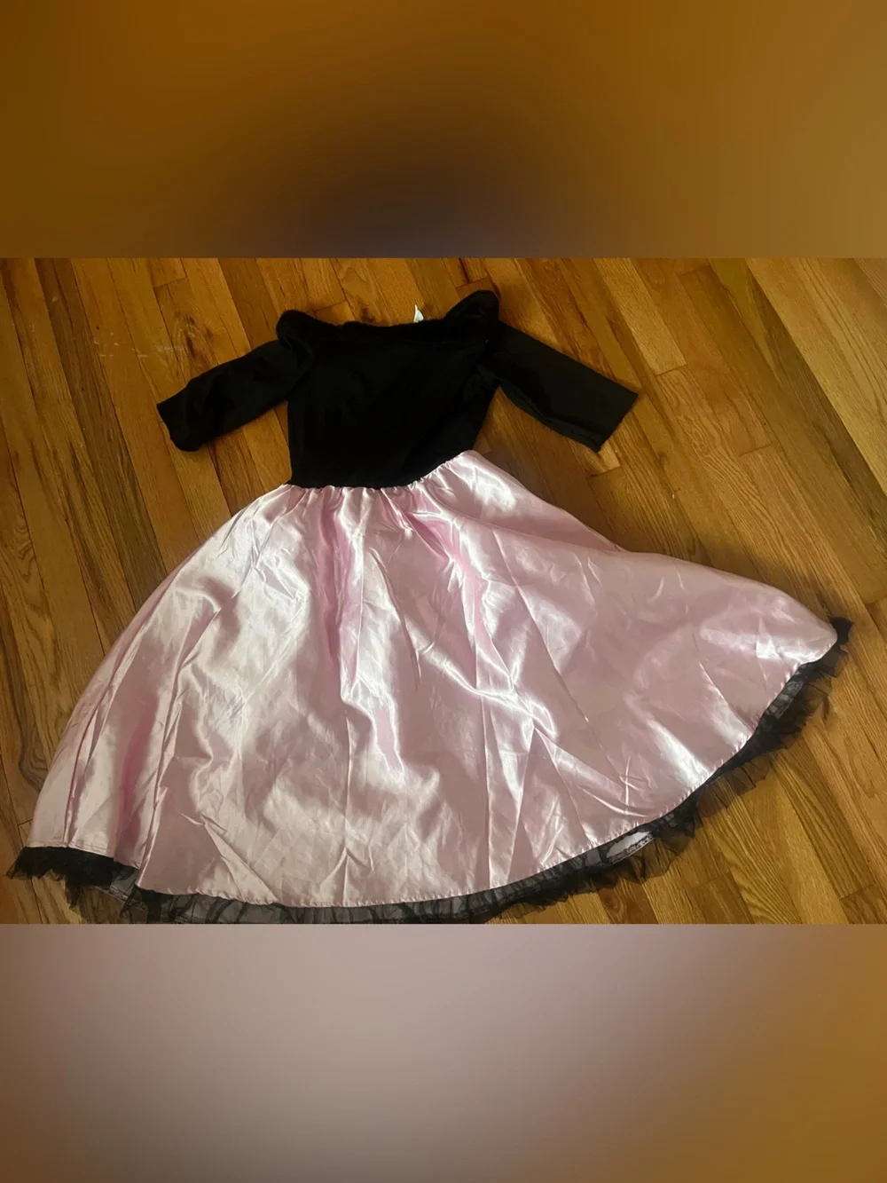 Girls dress Skip Bop 50s Pink Poodle Skirt Costume with Black Top Large 12-14